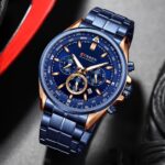 CURREN 8399 Watch For Men - Rose Blue - Image 3