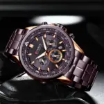 CURREN 8399 Watch For Men - Rose Coffee - Image 2