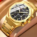 CURREN 8440 Watch For Men - Golden Black - Image 2