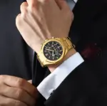 CURREN 8440 Watch For Men - Golden Black - Image 3