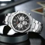 CURREN 8440 Watch For Men - Silver Black - Image 2