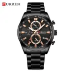 CURREN 8445 Watch For Men - Rose Black