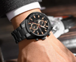 CURREN 8445 Watch For Men - Rose Black - Image 3