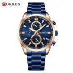 CURREN 8445 Watch For Men - Rose Blue