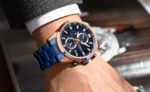 CURREN 8445 Watch For Men - Rose Blue - Image 2