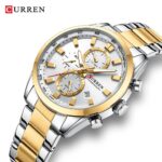 CURREN 8445 Watch For Men - Silver Gold - Image 2