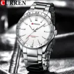 CURREN 8452 Watch For Men - Full Silver