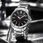 CURREN 8452 Watch For Men - Silver Black