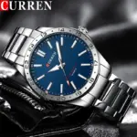 CURREN 8452 Watch For Men - Silver Blue - Image 2