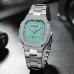 CURREN 8458 Watch For Men - Silver  Mint - Image 2