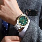 CURREN 8472 Watch For Men - Silver Green - Image 2