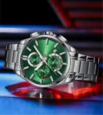 CURREN 8475 Watch For Men - Silver Green - Image 2
