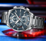 CURREN 8475 Watch For Men - Silver Lite Black - Image 2