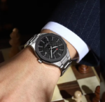 CURREN 8477 Watch For Men - Black Silver - Image 2
