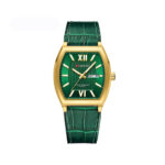 CURREN 8478 Leather Watch For Men - Green Gold