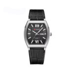 CURREN 8478 Leather Watch For Men - Silver Black