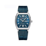 CURREN 8478 Leather Watch For Men - Silver Blue
