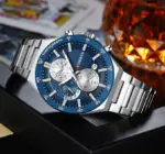 CURREN 8481 Stainless Steel Watch For Men - Silver Blue - Image 2