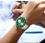 CURREN 8481 Stainless Steel Watch For Men - Silver Green - Image 2
