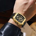 CURREN 8488 Silicone Watch For Men - Black Gold - Image 2