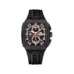 CURREN 8488 Silicone Watch For Men - Black Rose
