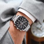 CURREN 8490 Stainless Steel Watch For Men - Silver Black - Image 2