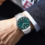 CURREN 8493 Watch For Men - Silver Emeraland Green - Image 2