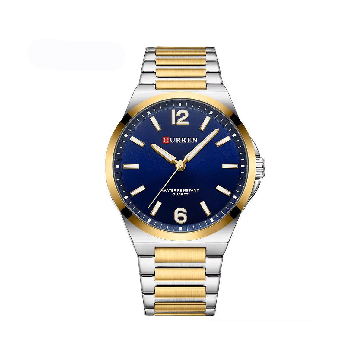 CURREN-8493-Watch-For-Men-Silver-Gold-Blue.jpg CURREN 8493 Watch For Men - Silver Gold Blue - Image 1