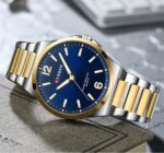 CURREN 8493 Watch For Men - Silver Gold Blue - Image 2