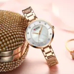 CURREN 9051 Watch For Women - Rose White - Image 3