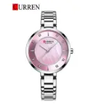 CURREN 9051 Watch For Women - Silver Pink