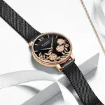 CURREN 9065 Watch For Women - Full Black - Image 2