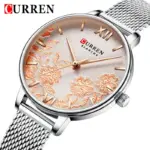 CURREN 9065 Watch For Women - Full Silver - Image 2