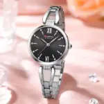 CURREN 9092 Watch For Women - Silver Black - Image 2