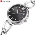 CURREN 9092 Watch For Women - Silver Black - Image 3