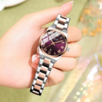 CURREN 9095 Elegant Watch Watch For Women - Rose Gold Red - Image 2