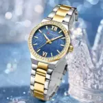 CURREN 9103 Watch For Women-Silver Gold & Blue