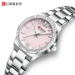 CURREN 9103 Watch For Women-Silver Pink