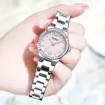 CURREN 9103 Watch For Women-Silver Pink - Image 2