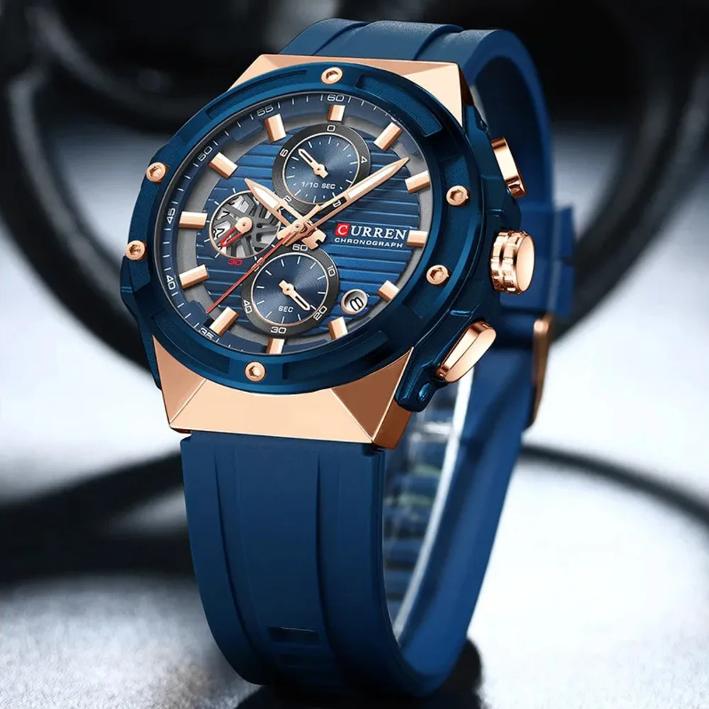 CURREN-Watches-for-Men-8462-New-Multi-functional-Date-Waterproof-Silicone-Strap-Top-Sports-Motorcycle-Mens.jpg_.webp Curren 8462 Watch For Men-Blue - Image 1