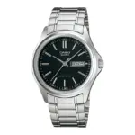 Casio Enticer  MTP-1239D-1ADF Watch For Men - Silver Black