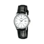Casio-LTP-1183E-7ADF-Watch For Woman - White & Black