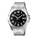 Casio MTP-1308D Watch For Men - Silver Black Dial