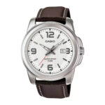 Casio MTP-1314L Watch For Men - Silver Brown