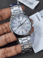 Casio MTP-V006D-7CUDF Standard Day Date Silver Chain Watch - Image 2