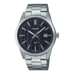Casio MTP-VD03D-1AUDF Men's Silver Stainless Steel Watch with Black Dial