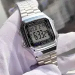 Casio Vintage Dual Time Digital Chain Watch A178WA-1ADF - Image 2