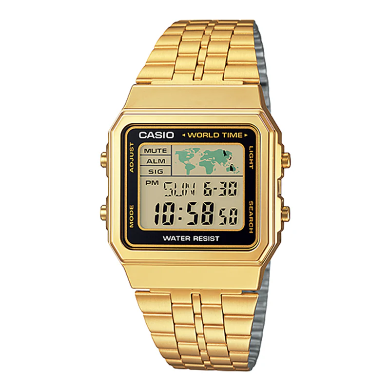 CasioA500WGA-1DFWatch_1.webp Casio Vintage World Time Digital Chain Watch A500WGA-1DF - Image 1
