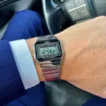 Casio Vintage Super Slim Digital Chain Watch A700W-1ADF - Image 3