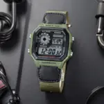 Casio Youth World Time Digital Nylon Belt Watch AE-1200WHB-3BVDF - Image 2